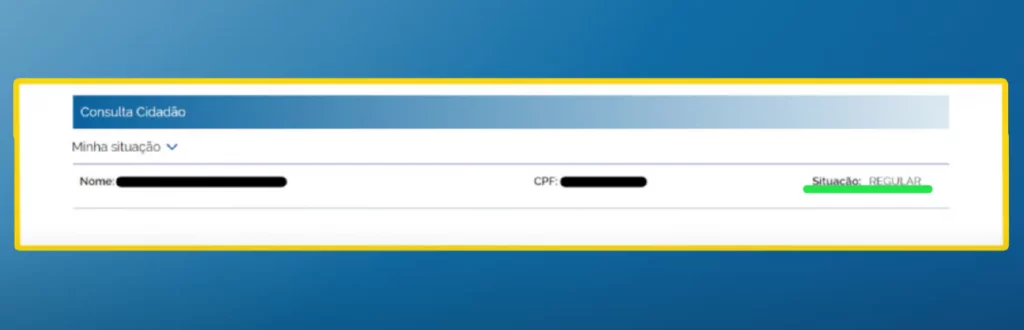 cpf com situação regular no cadin